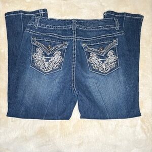 Nine West Date Night Bootcut Jeans Women’s Size 10 Embellished Pocket Denim
